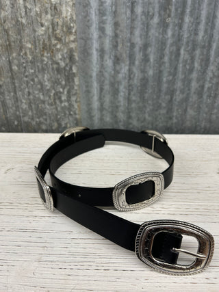 Etched Silver Concho Belt
