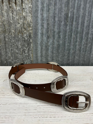 Etched Silver Concho Belt
