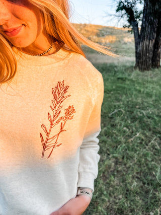 Indian Paintbrush Boxy Fleece