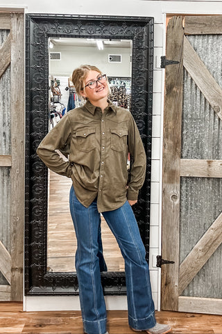 Autumn Drift Western Snap Shirt