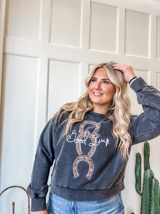 Western Horseshoe Mineral Wash Sweatshirt