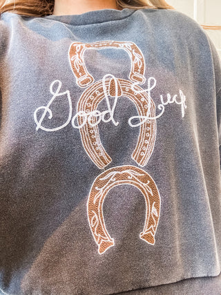 Western Horseshoe Mineral Wash Sweatshirt