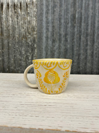 12 Oz. Stoneware Botanical Mugs