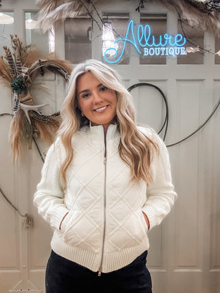 Ivory Sweater + Vest Jacket