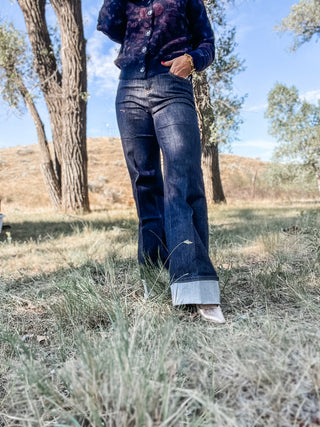 Brooke Palazzo Denim with Cuff