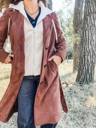Trench Coat with Removeable Hood