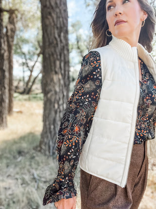 Sleeveless Reversible Zip Front Quilted Sweater Vest