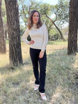 Mock Neck Long Sleeve Sweater