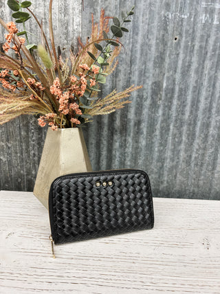 Lennie Large Zip Woven Wallet