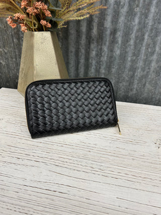 Lennie Large Zip Woven Wallet