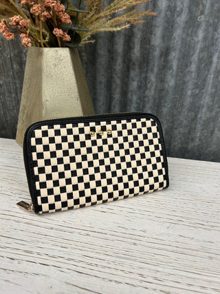 Lennie Large Zip Woven Wallet