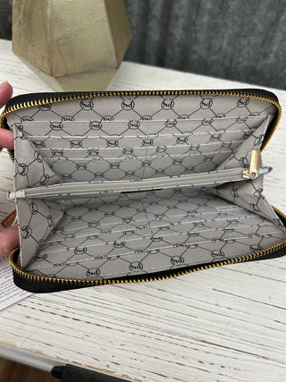 Lennie Large Zip Woven Wallet