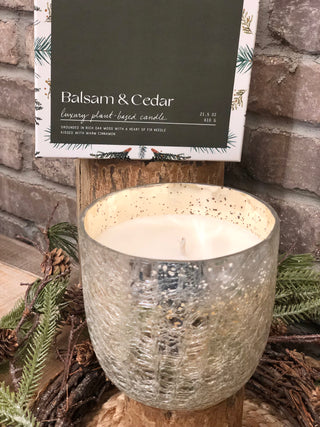 Illume Large Boxed Crackle Glass Candle