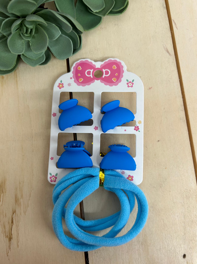 Kids Mini Hair Clip/Hair Tie Set