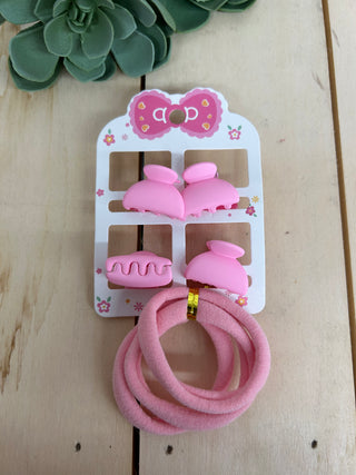 Kids Mini Hair Clip/Hair Tie Set