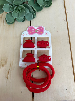 Kids Mini Hair Clip/Hair Tie Set