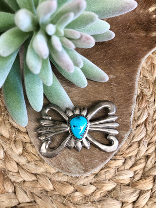 Kingman Single Stone Butterfly Pin