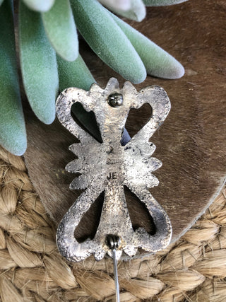 Kingman Single Stone Butterfly Pin