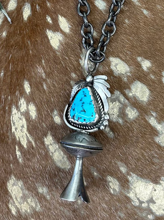 Kingman Turquoise Nickel Pendant