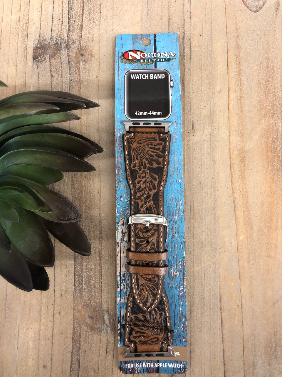 Tooled leather apple discount watch band 42mm