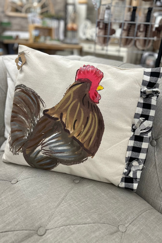 Rooster Painted Pillows