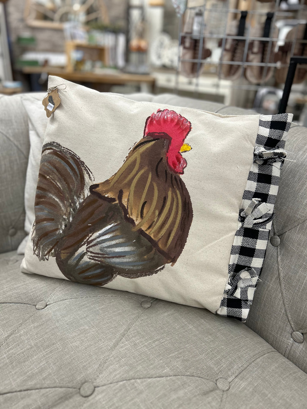 Rooster Painted Pillows