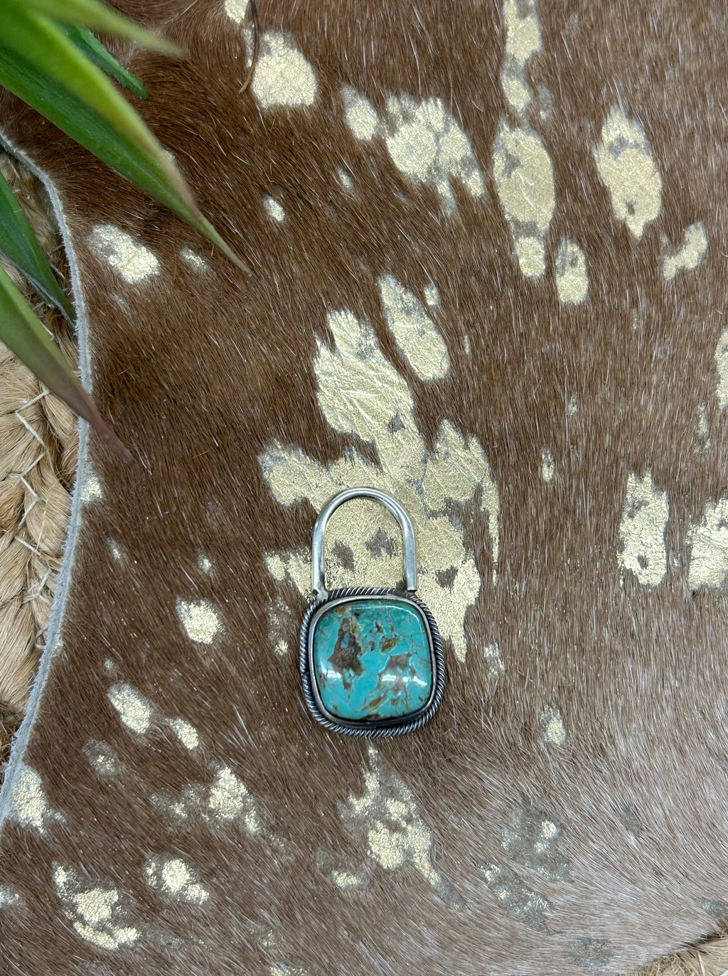 Royston Turquoise Lock Pendant