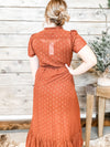 Rust Clarisse Short Sleeve Maxi Dress