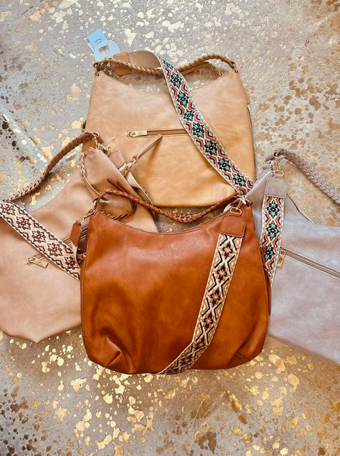 2 in 1 Shoulder Hobo Bag with Mini Purse