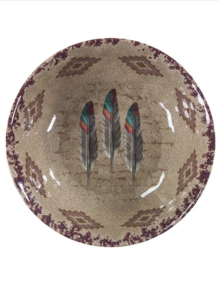 Feather Melamine Bowls - Set of 4