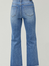 High Rise Front Seam with Slit Straight Leg Jean