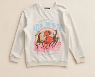 Girls Neon Rainbow Sweatshirt