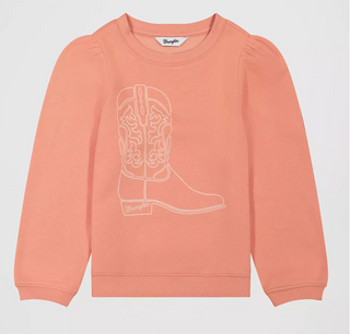 Girls Pink Boot Sweater