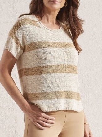Short Sleeve Scoop Neck Sweater