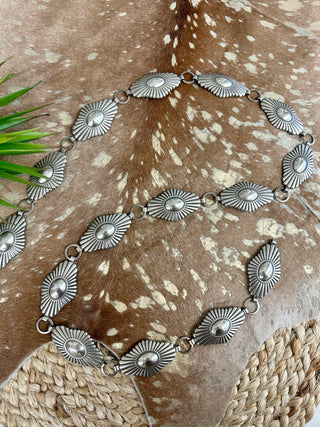 Silver Southwest Design Concho Belt