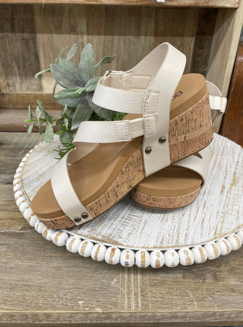 Spring Fling Cream Wedge