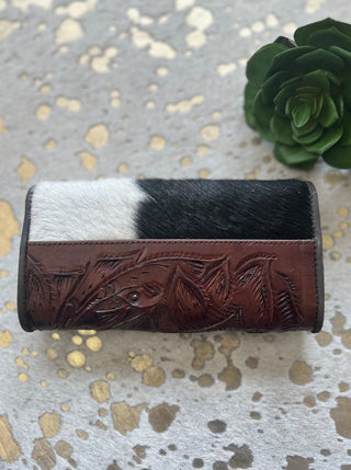 Tooled Brown on Hide Wallet