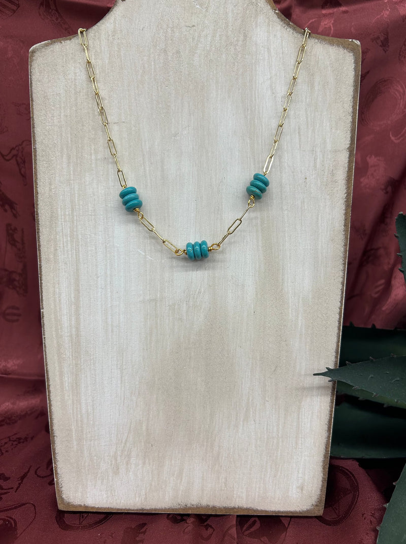 Turquoise Rondelles Necklace