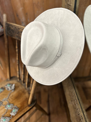 Vegan Pencil Curl Stiff Brim Fedora Hat