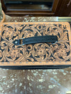 Vintage Cowgirl Black Double Decker Jewelry Case