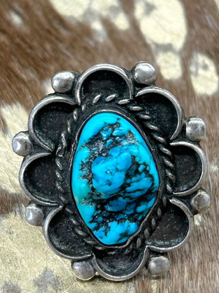 Vintage Single Stone Twisted Ring Size 5
