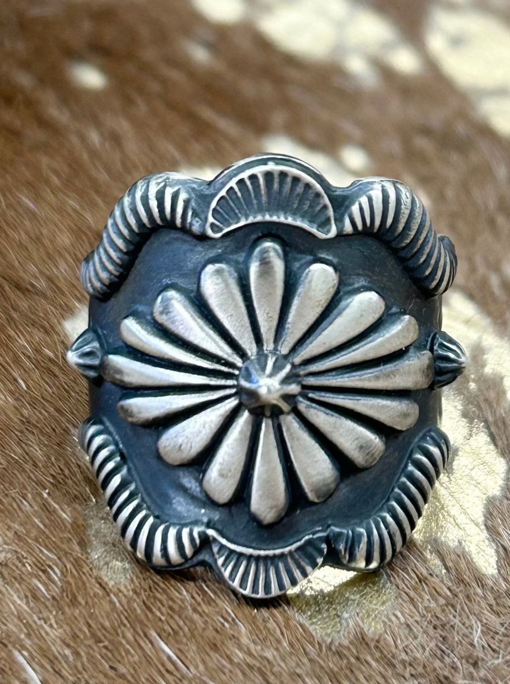 Vintage Sterling Silver Stamped Ring