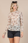Western Luck Horse Shoes Print Top