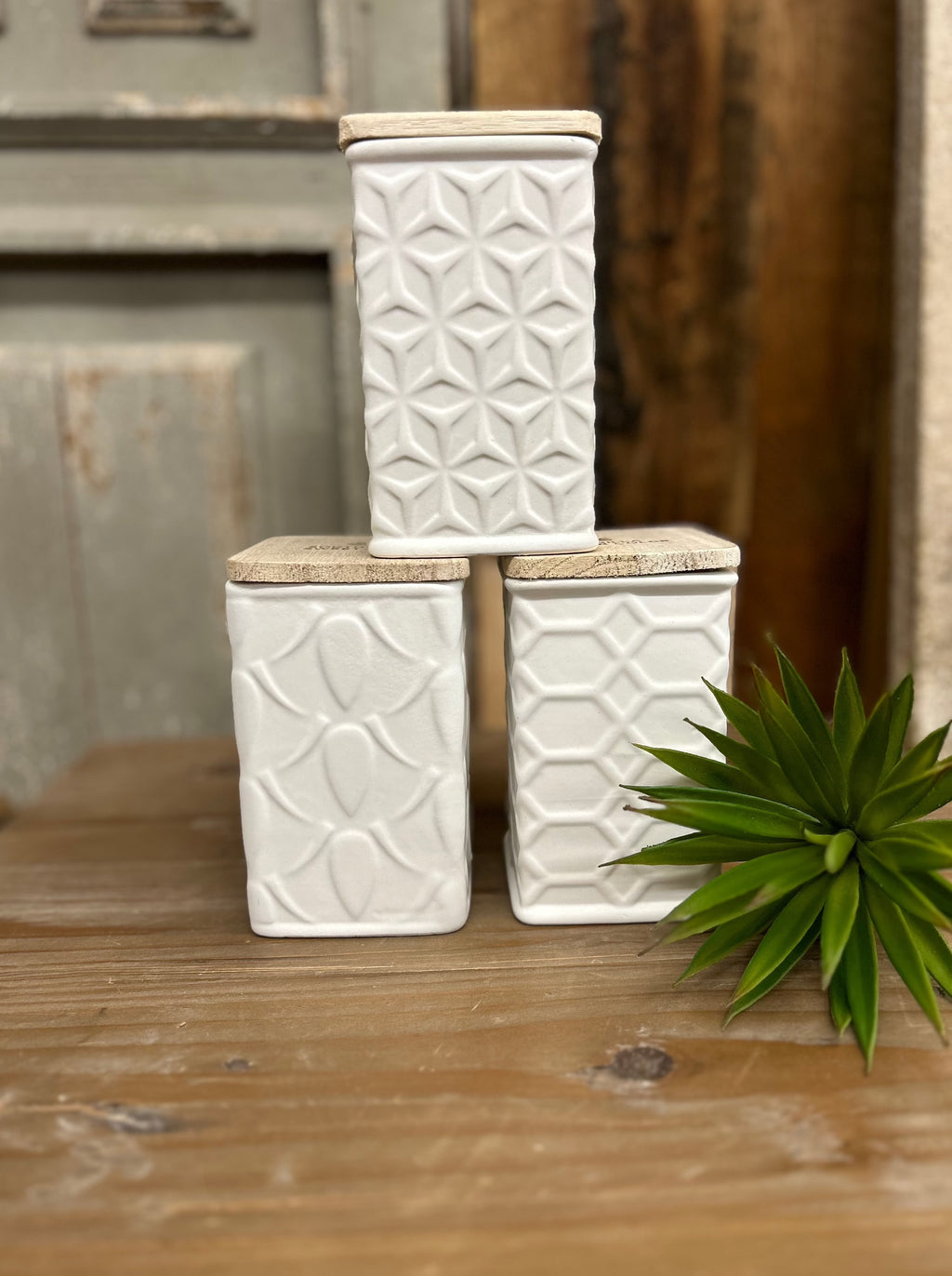 White Collection Candles Square Tall - 13 Oz.