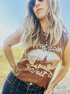 American West Chocolate Graphic Tank