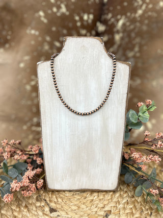 Copper Navajo Pearl Necklace  5mm 20in
