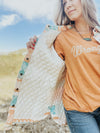 Wrangler Turquoise & Peach Shacket