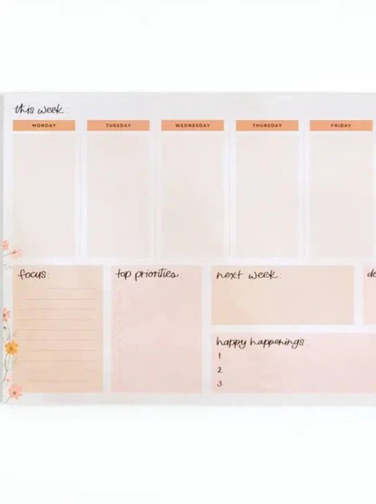 Alma Weekly Desk Notepad - Allure Boutique WY