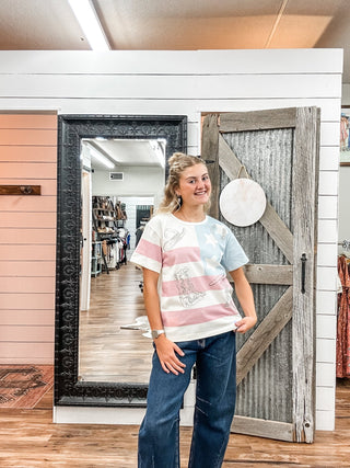 American Flag Crewneck Top - Allure Boutique WY