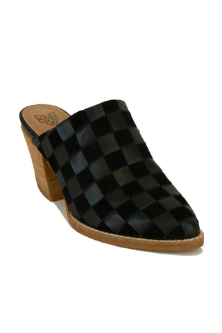 Angela Black Checkerboard Mule - Allure Boutique WY